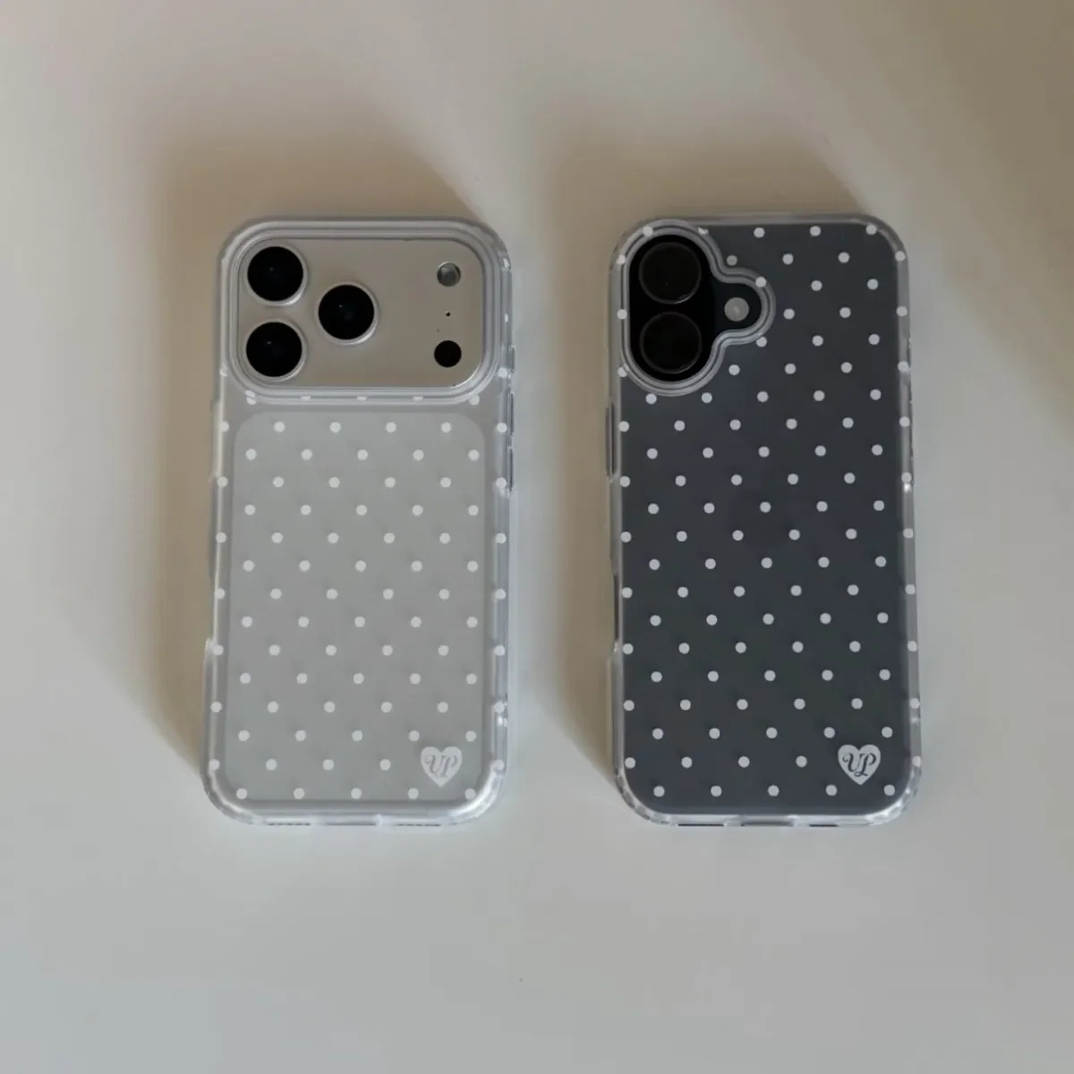Phone Cases Aesthetic - Korean Style Minimalist White Polka Dots