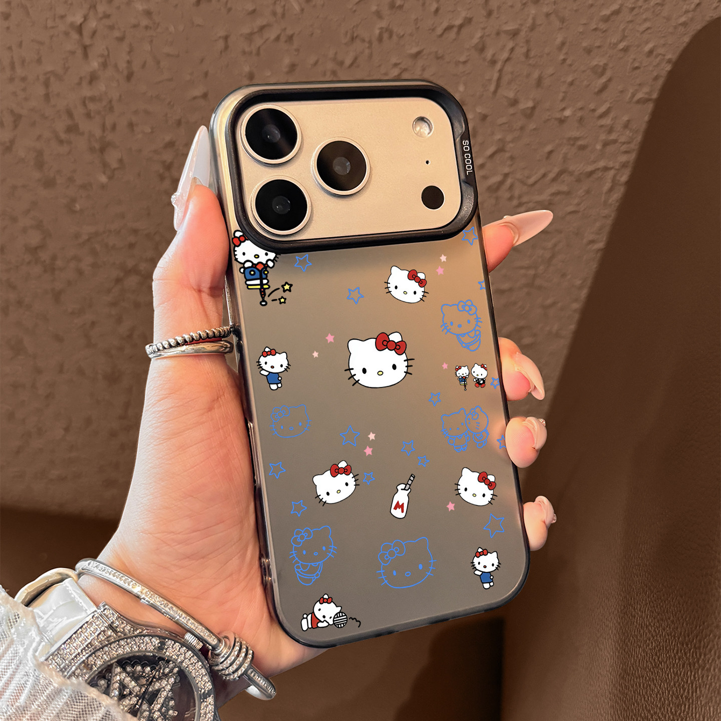 Phone Cases Mous - Cute Blue Hello Kitty Pattern Phone