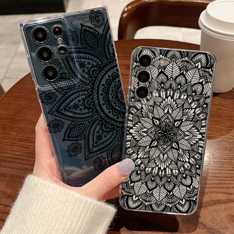 Phone Cases Samsung S25 Ultra - Retro Mandala Flower Case For Samsung