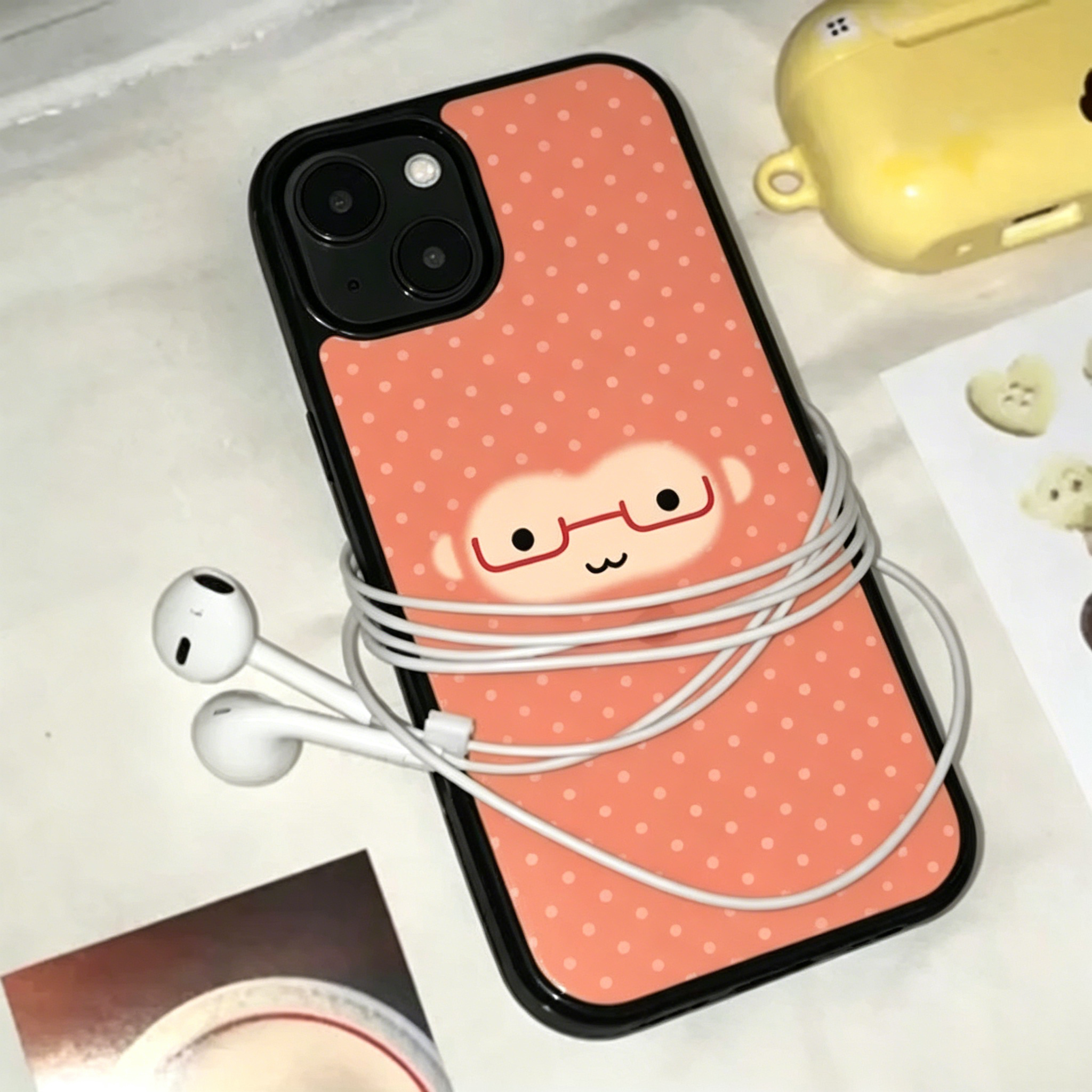 Phone Cases Polka Dot - Korean Ins Cute Orange Polka Dots
