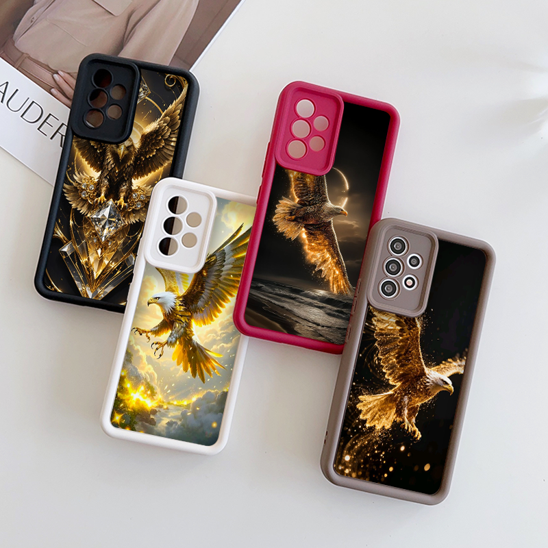 Phone Cases Oppo - Stylish Eagle Golden Diamond Pattern Phone