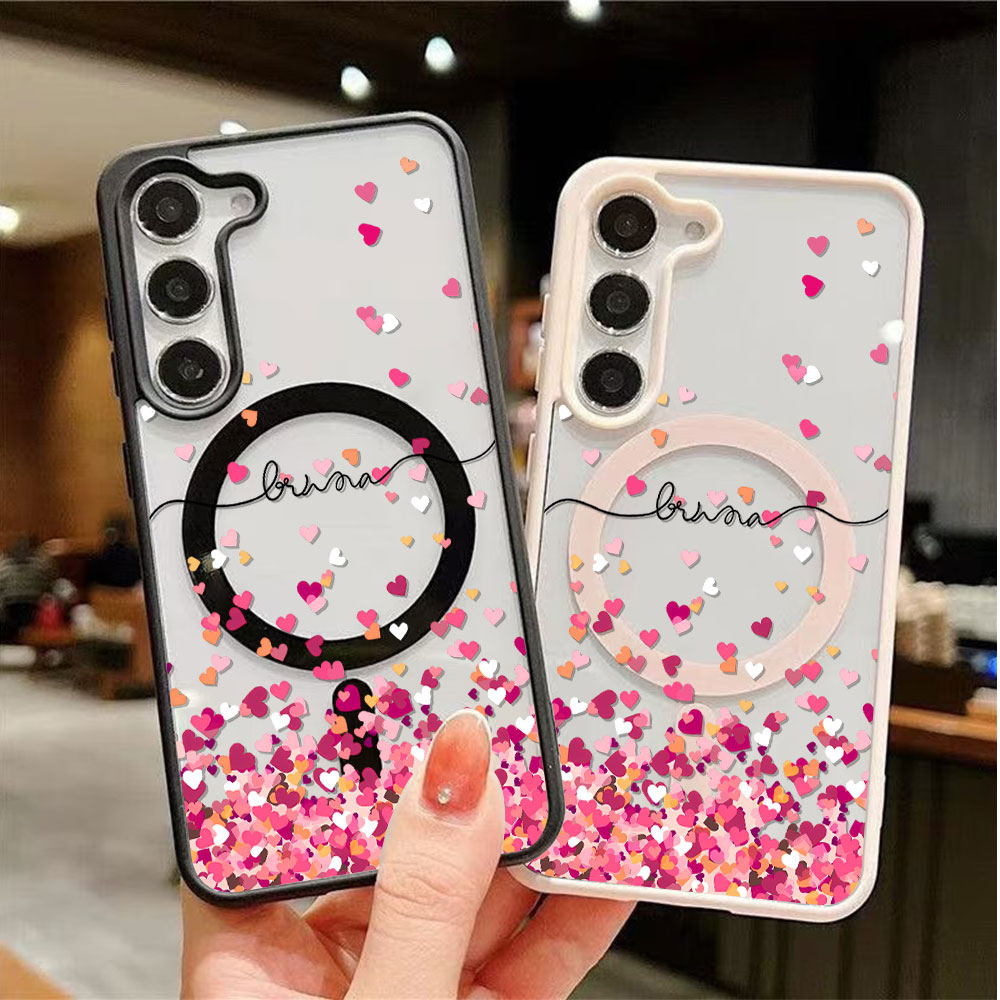 Phone Cases Galaxy S26 Ultra - Pink Heart Print Phone Case For