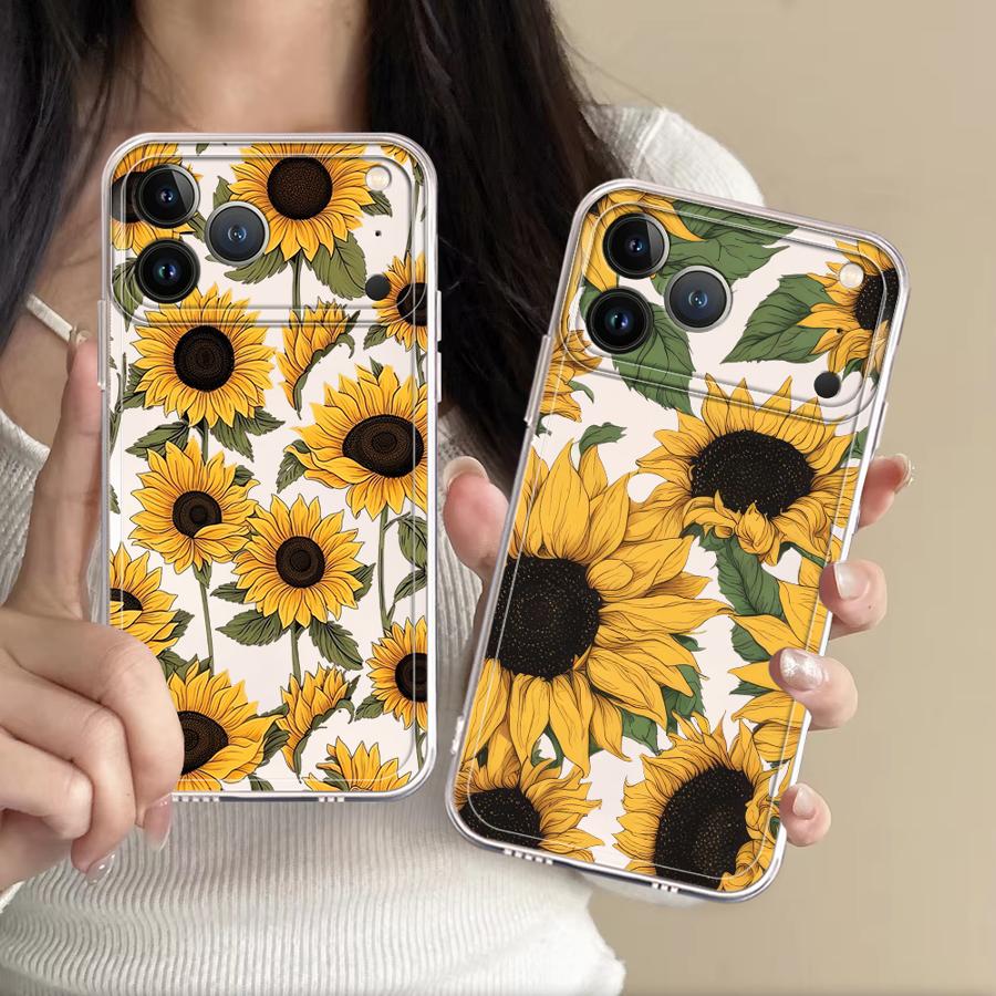 Phone Cases Mous - Cute Sunflower Pattern Case for Apple