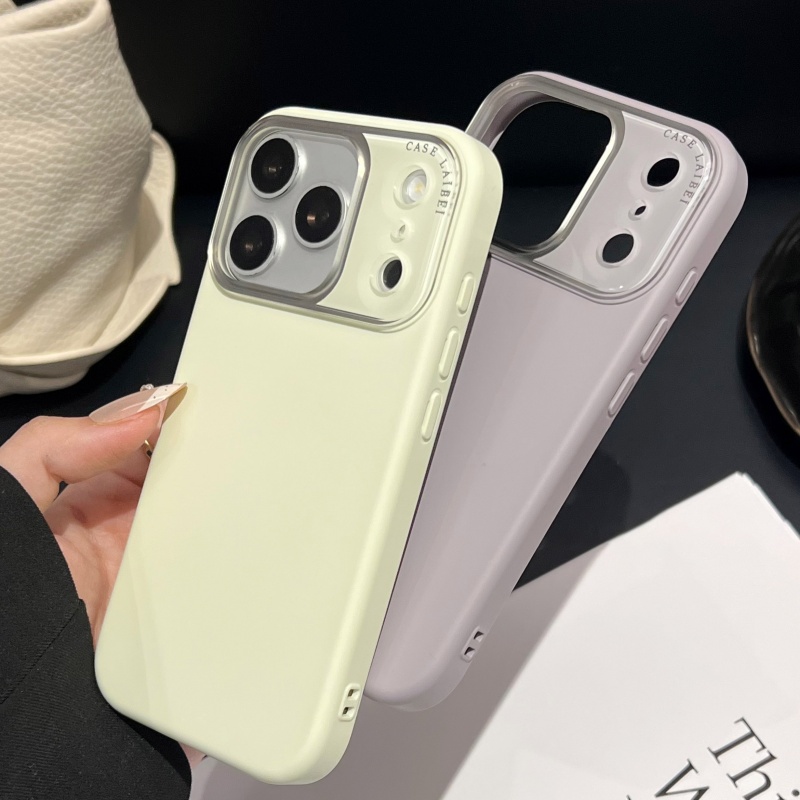 Phone Cases That Cover The Camera - Luxury Smooth Liquid Candy Color Armor