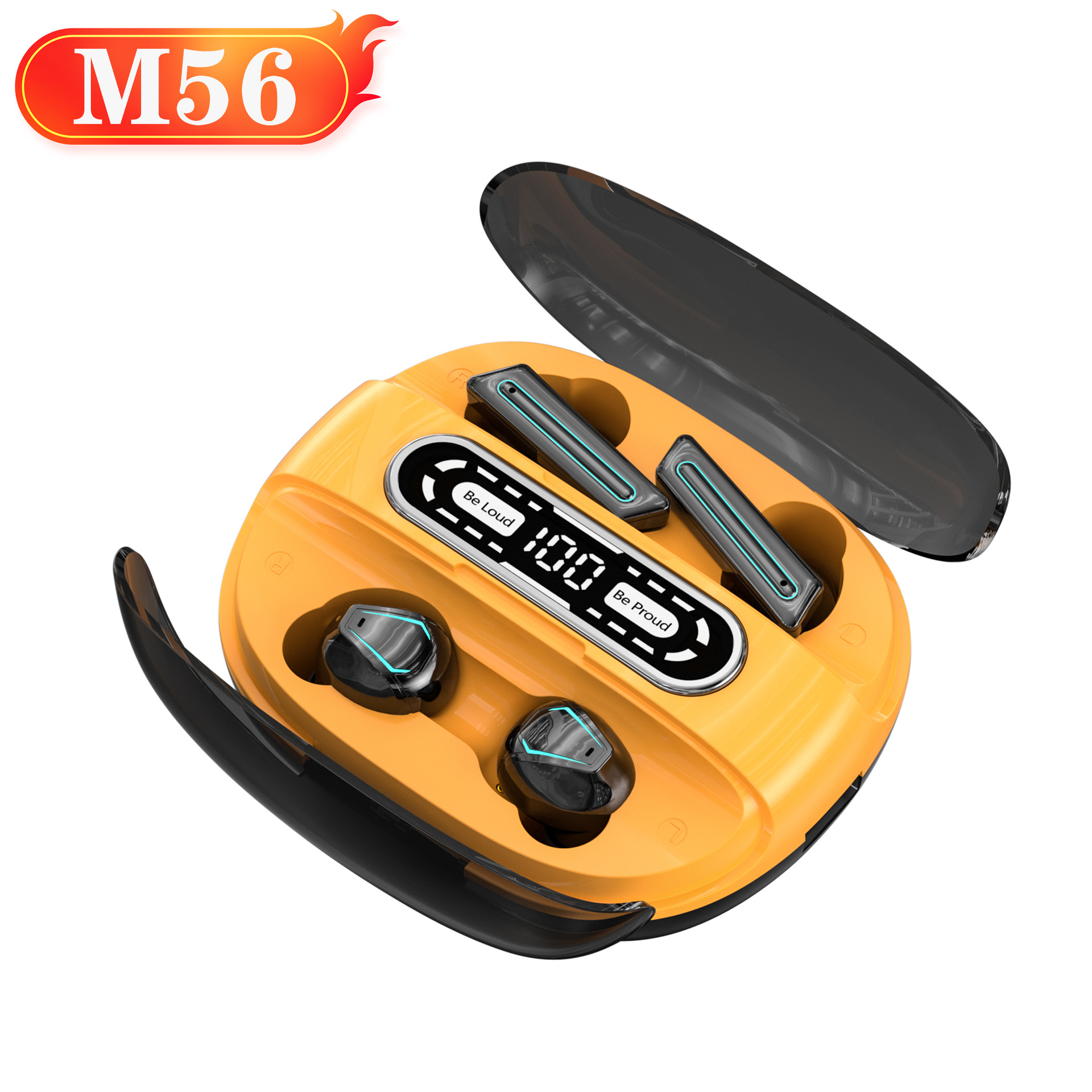 Phone Cases Pk - M56 TWS Bluetooth Couple Headphones 2000mAh