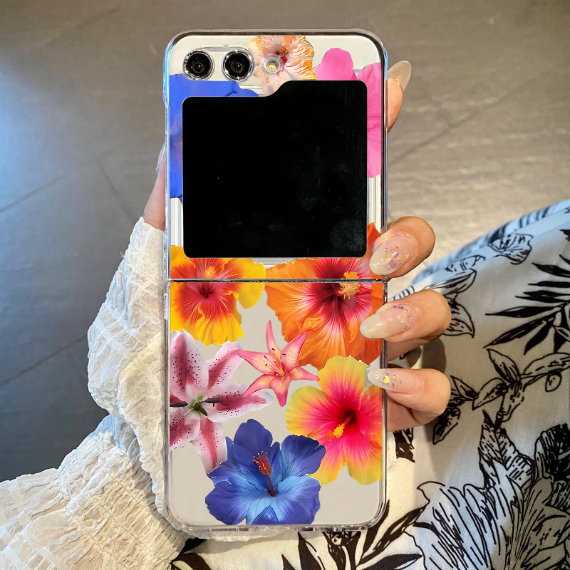 Phone Cases Z Fold 5 - Realistic Floral Print Phone Case For