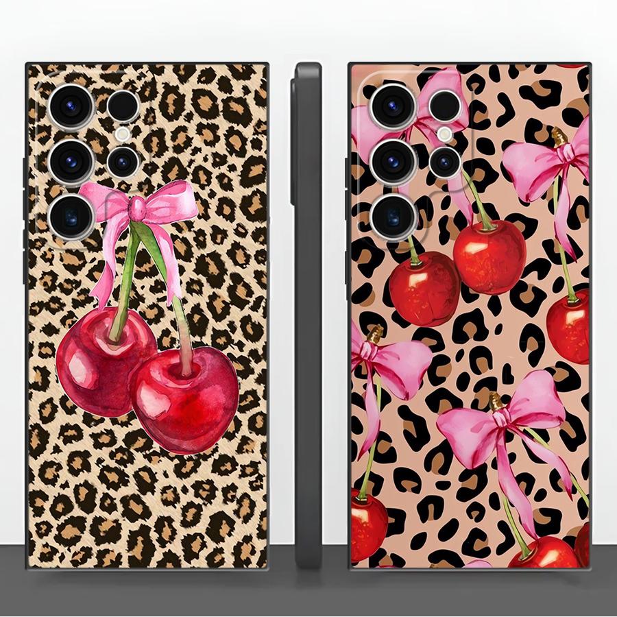 Phone Cases Galaxy S26 Ultra - Leopard Cherry Funda Phone Cover Case