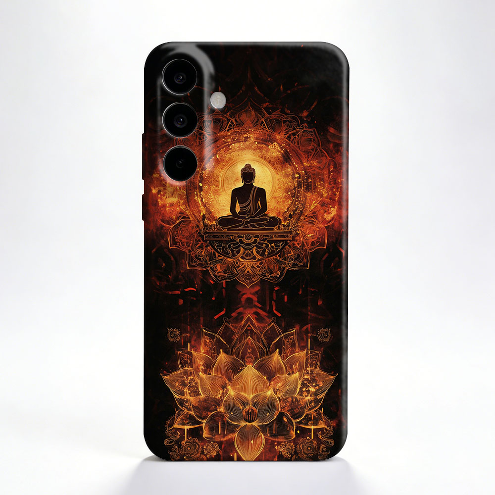 Phone Cases Galaxy S23 - Golden Lotus Mandala Case For Samsung