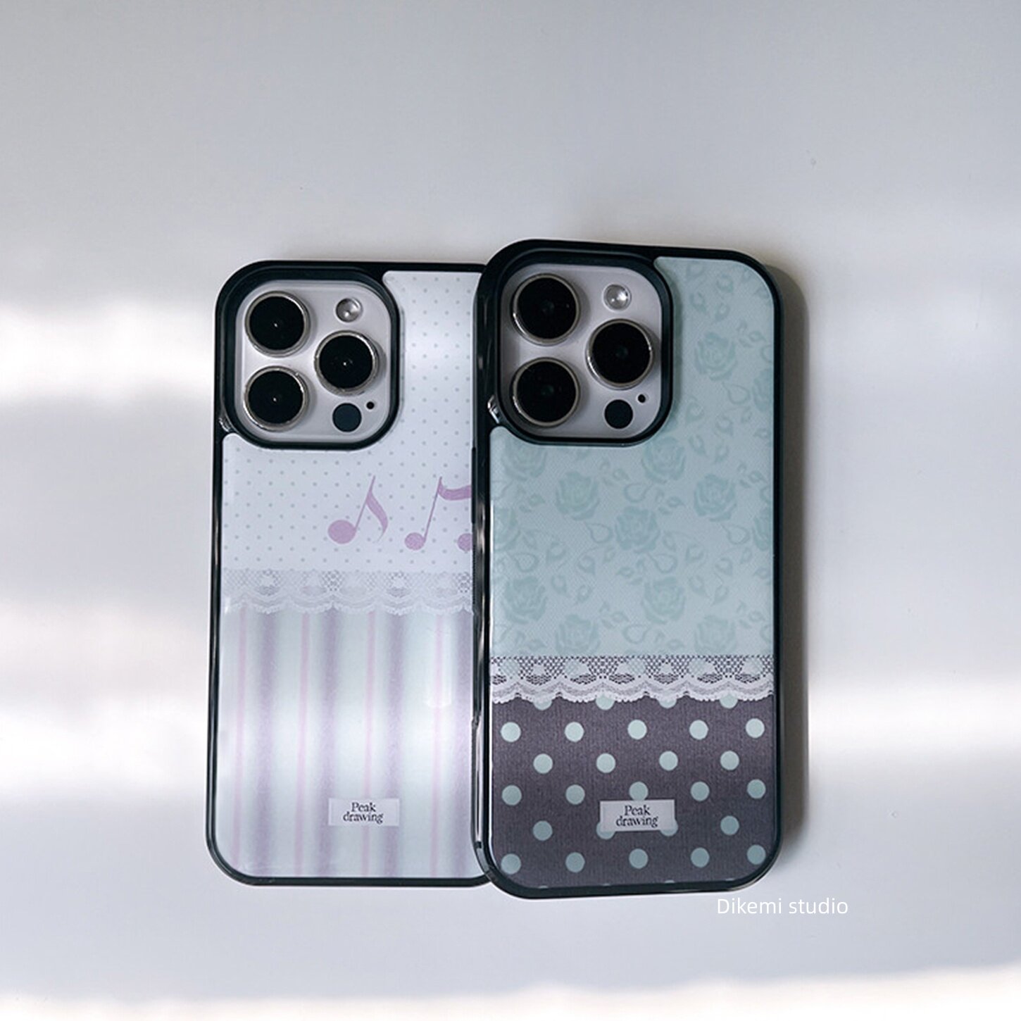 Phone Cases Aesthetic - Korean Ins Polka Dots Lace Rose