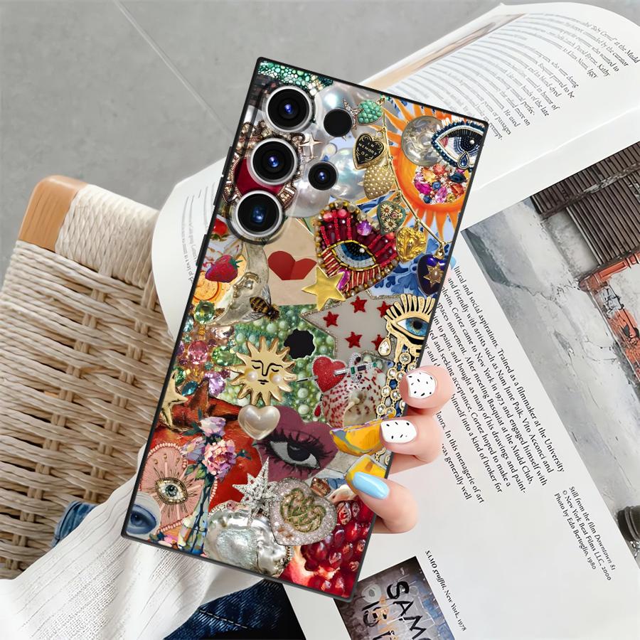 Phone Cases Samsung S25 Ultra - Simple Pattern Funda Phone Cover Case