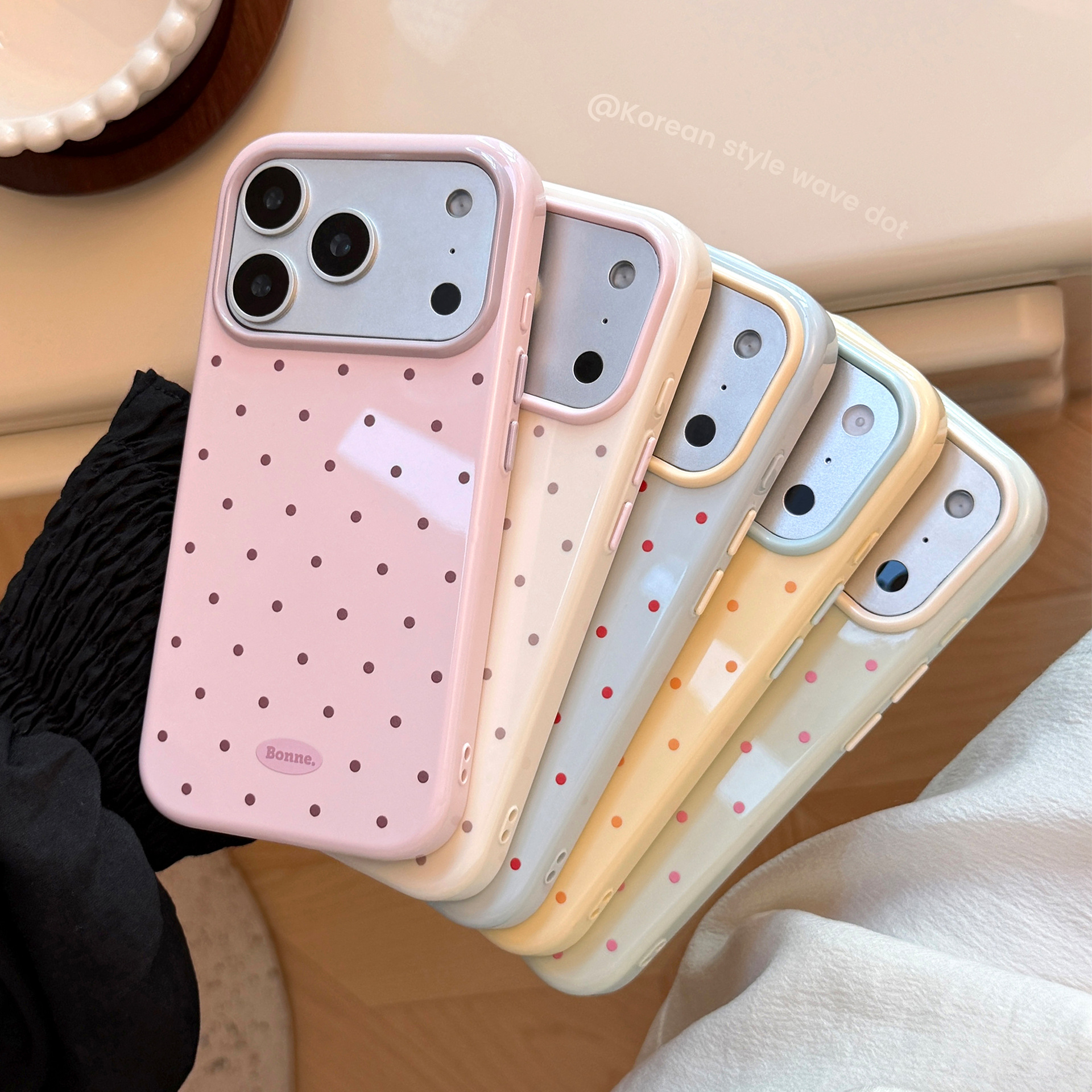 Phone Cases Polka Dot - Korean Macaron Color Blocking Full Screen