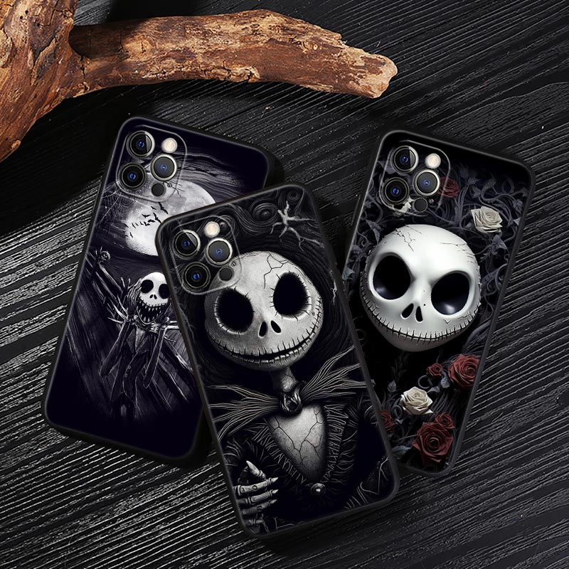 Phone Cases For Iphone 16 - Jack Skellington Black Art Disney Case