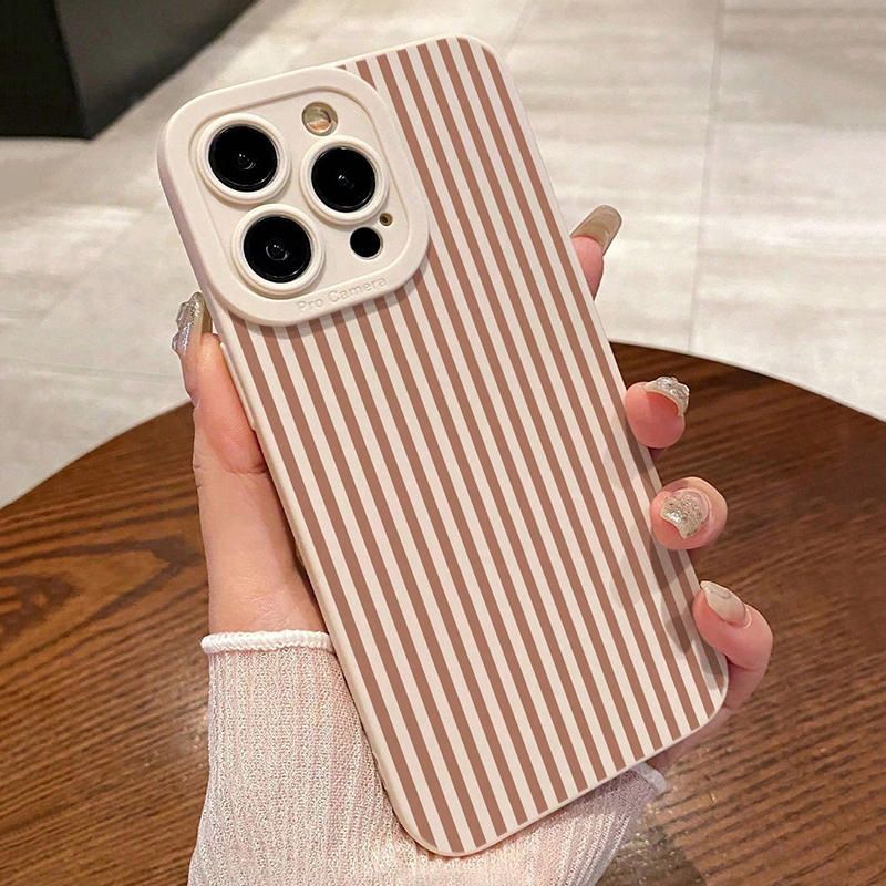 Phone Cases Mous - Pink Striped Painted Anti-Drop Phone Case