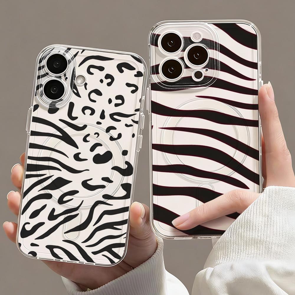 Phone Cases Zebra - Zebra Stripes Phone Case Magnetic Clear