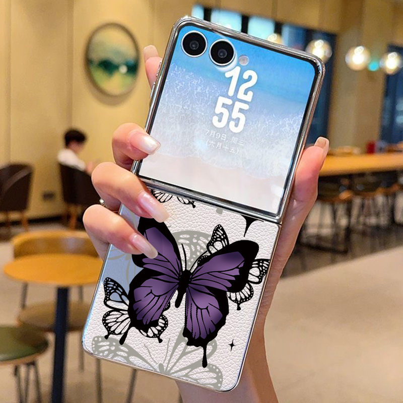Purple Butterfly PU Leather Ph – Phone Cases Z Fold 5 Bewertung und Preis