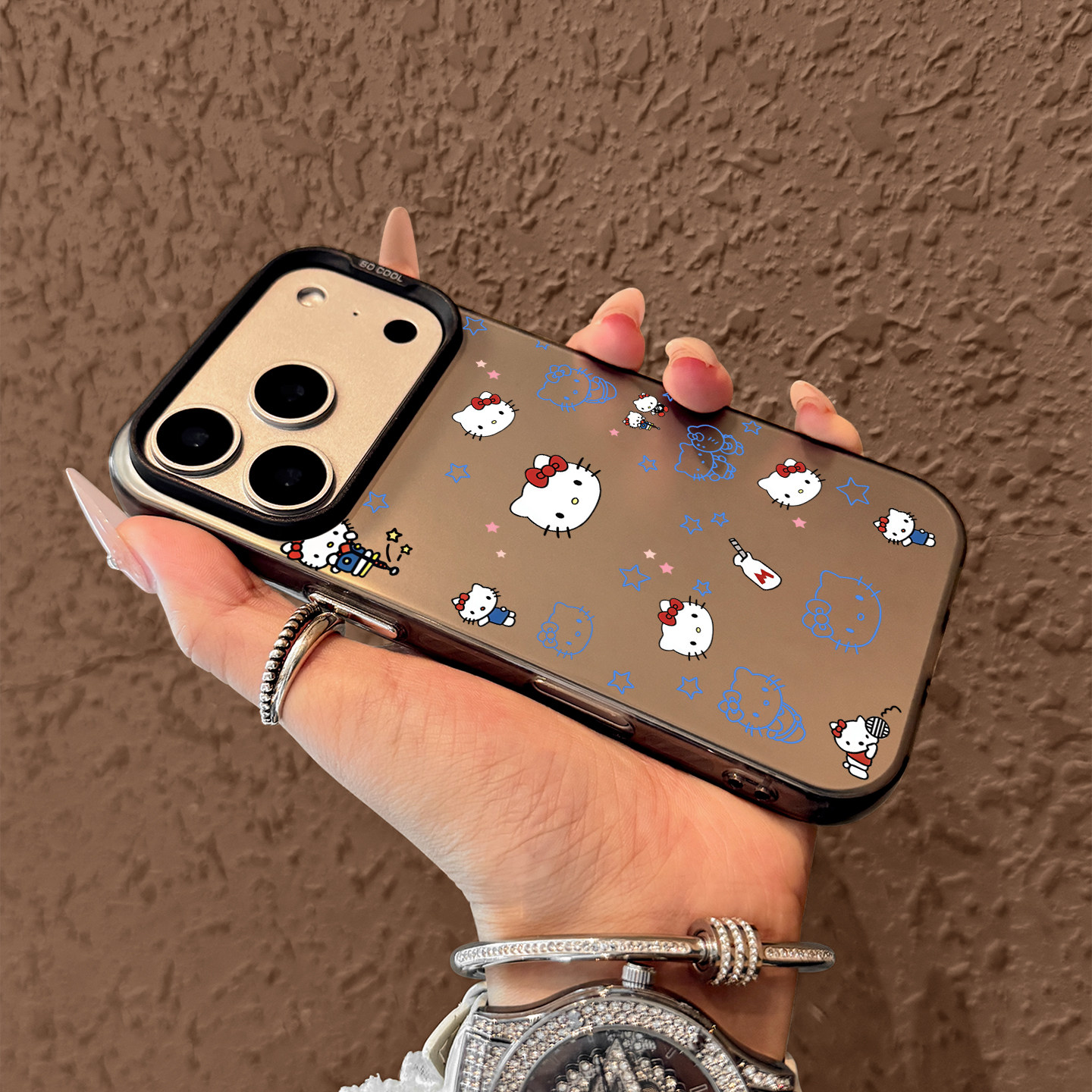 Cute Blue Hello Kitty Pattern  – Phone Cases Mous Bewertung und Preis