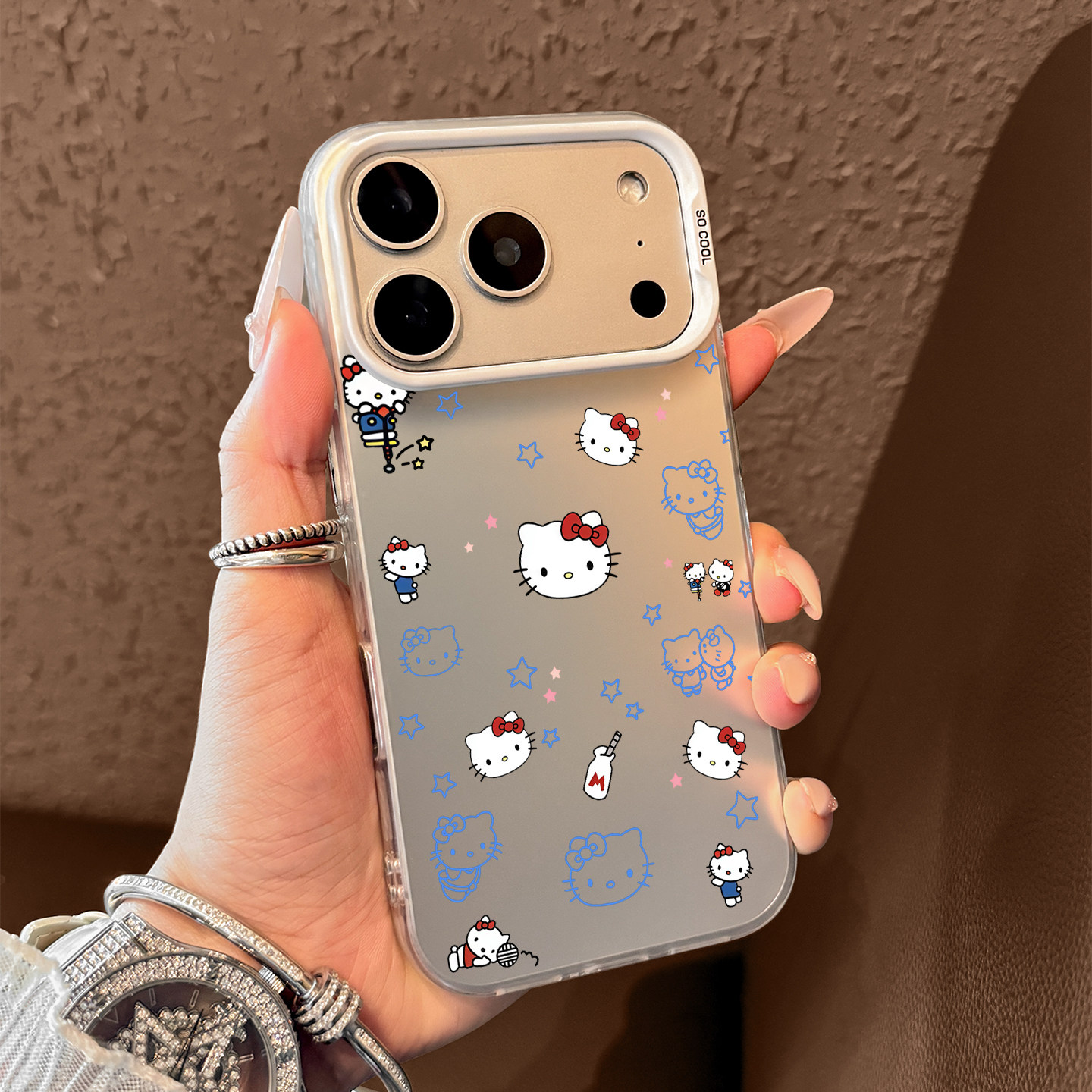 Cute Blue Hello Kitty Pattern  – Phone Cases Mous Bewertung und Preis