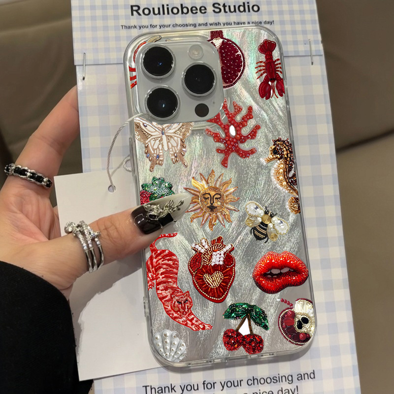 Crab Fish Floral Heart-Shaped  – Phone Cases Mous Bewertung und Preis
