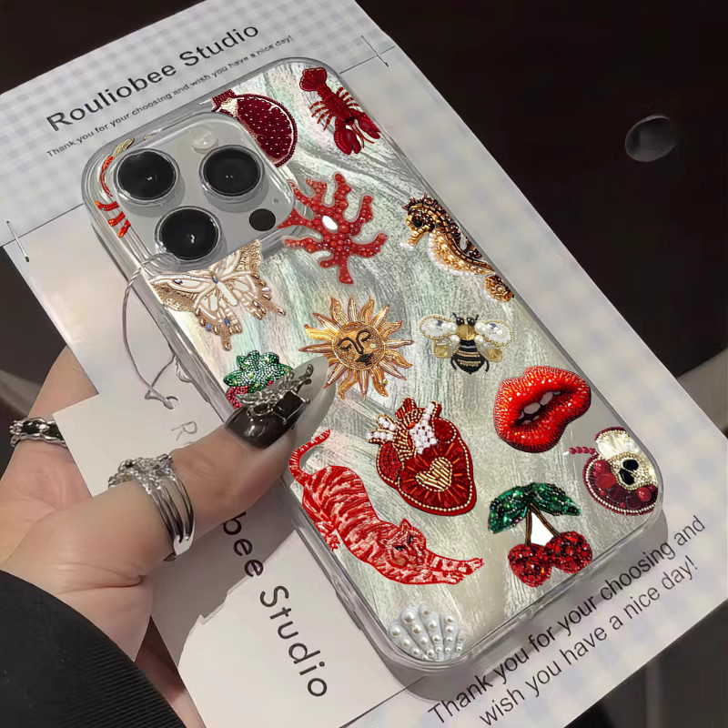 Crab Fish Floral Heart-Shaped  – Phone Cases Mous Bewertung und Preis