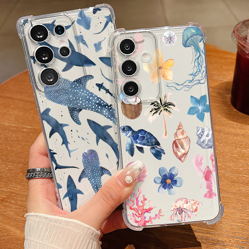 Whale Turtle Pattern Clear Pho – Phone Cases Samsung S25 Ultra Bewertung und Preis