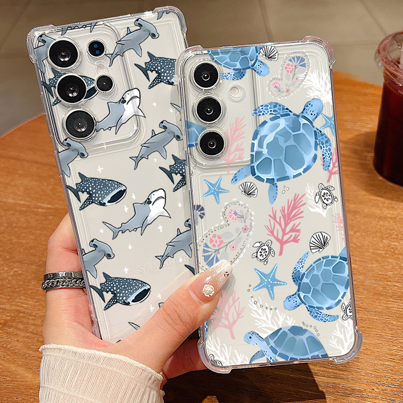 Whale Turtle Pattern Clear Pho – Phone Cases Samsung S25 Ultra Bewertung und Preis