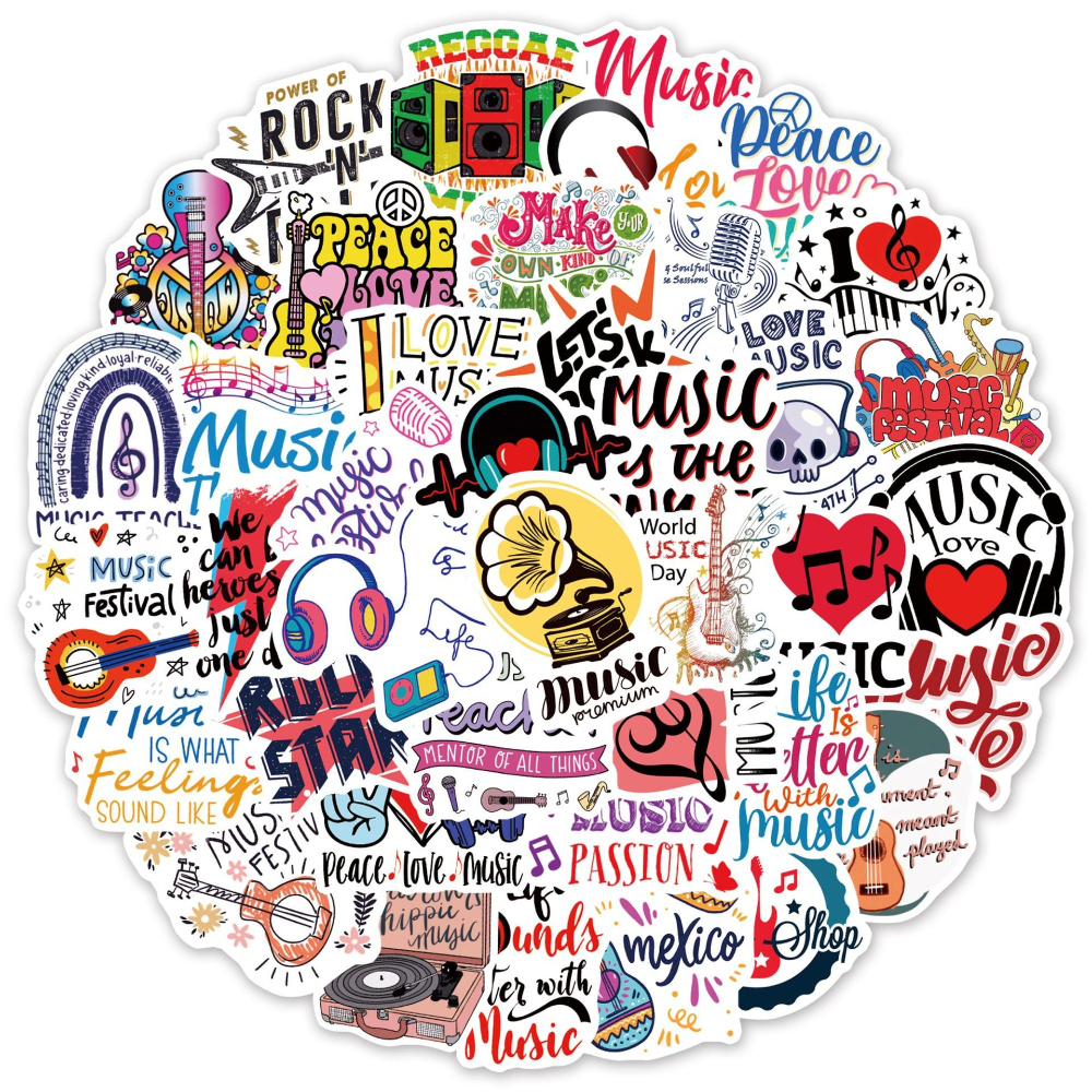 50PCS Music Stickers Graffiti  – Phone Cases Aesthetic Bewertung und Preis