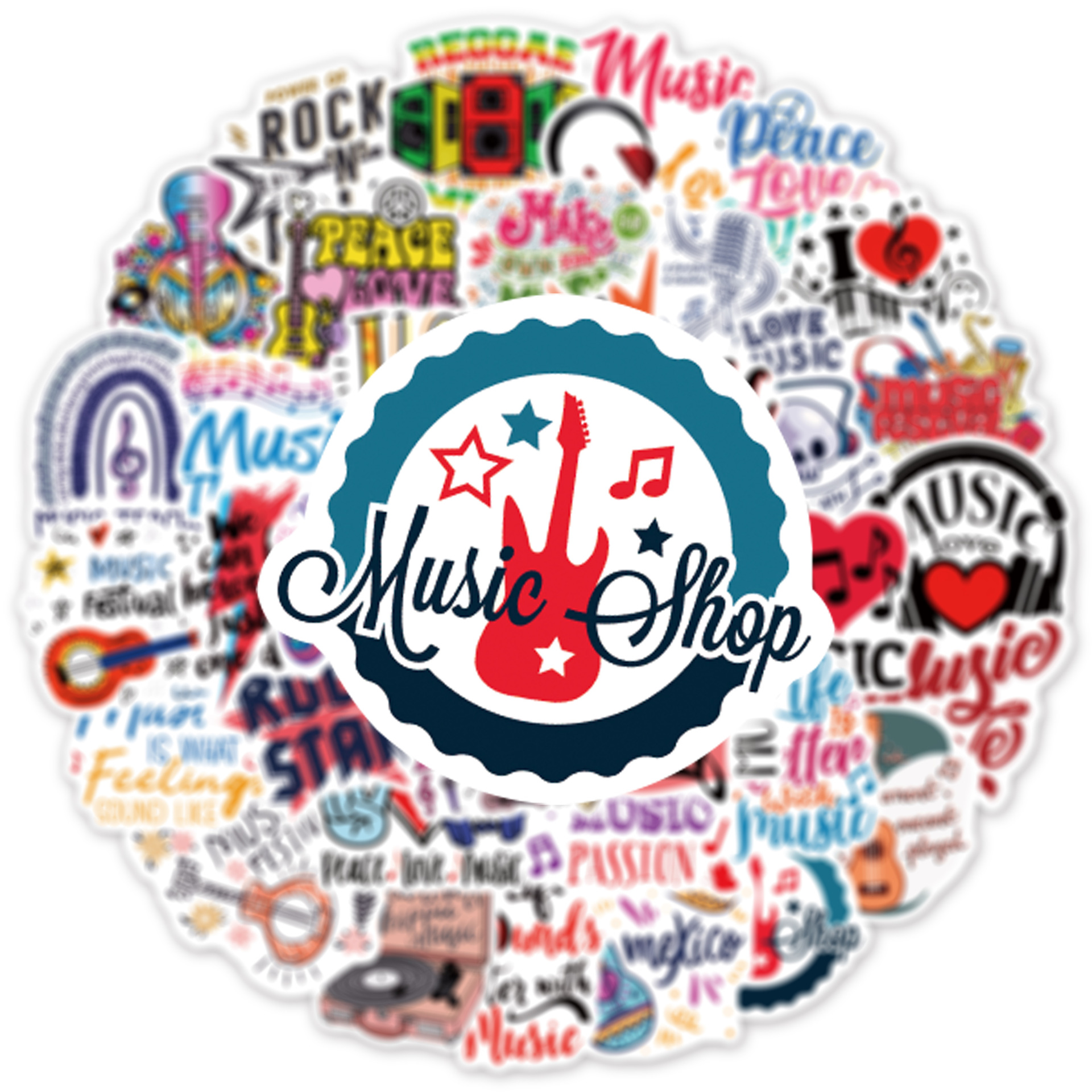 50PCS Music Stickers Graffiti  – Phone Cases Aesthetic Bewertung und Preis