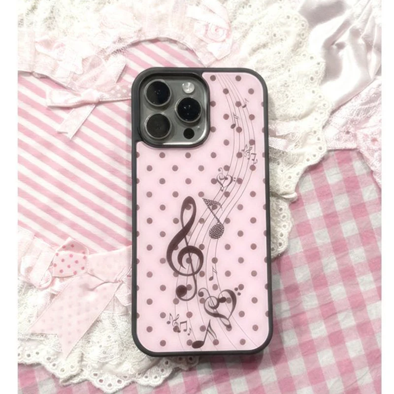Korean ins Pink Brown Polka Do – Phone Cases Polka Dot Bewertung und Preis