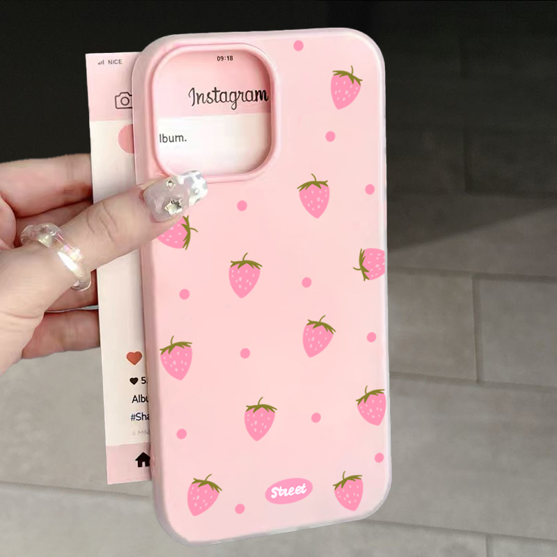Sweet Pink Strawberry Pattern  – Phone Cases Mous Bewertung und Preis