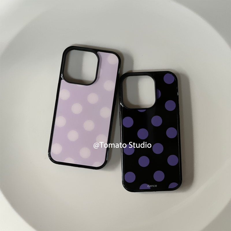 Korean Ins Fashion Purple Polk – Phone Cases Polka Dot Bewertung und Preis