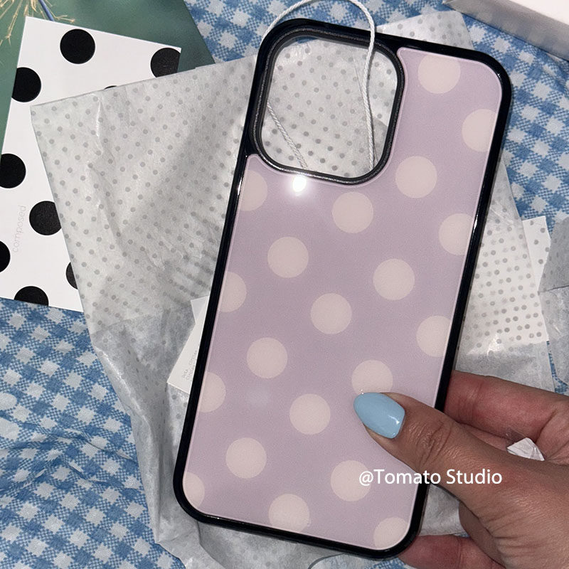 Korean Ins Fashion Purple Polk – Phone Cases Polka Dot Bewertung und Preis