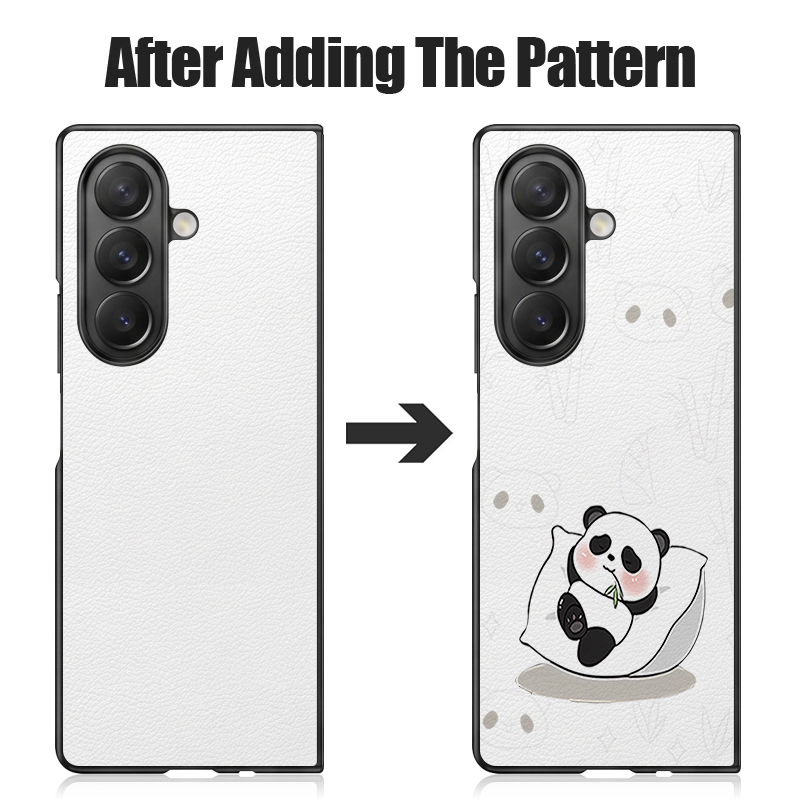 Cute Panda Print PU Leather Ph – Phone Cases Z Fold 5 Bewertung und Preis