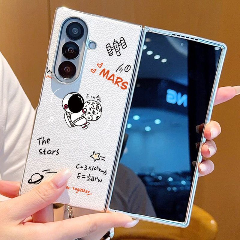 Astronaut Pattern PU Leather P – Phone Cases Z Fold 5 Bewertung und Preis