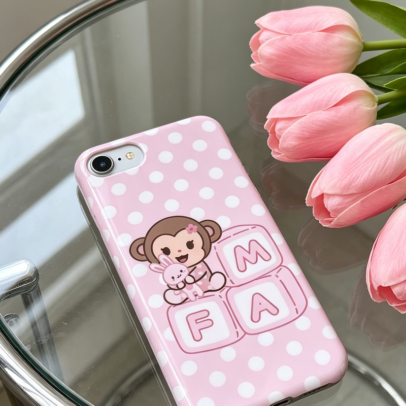 Korean Cartoon Sweet Pink Cute – Phone Cases Polka Dot Bewertung und Preis