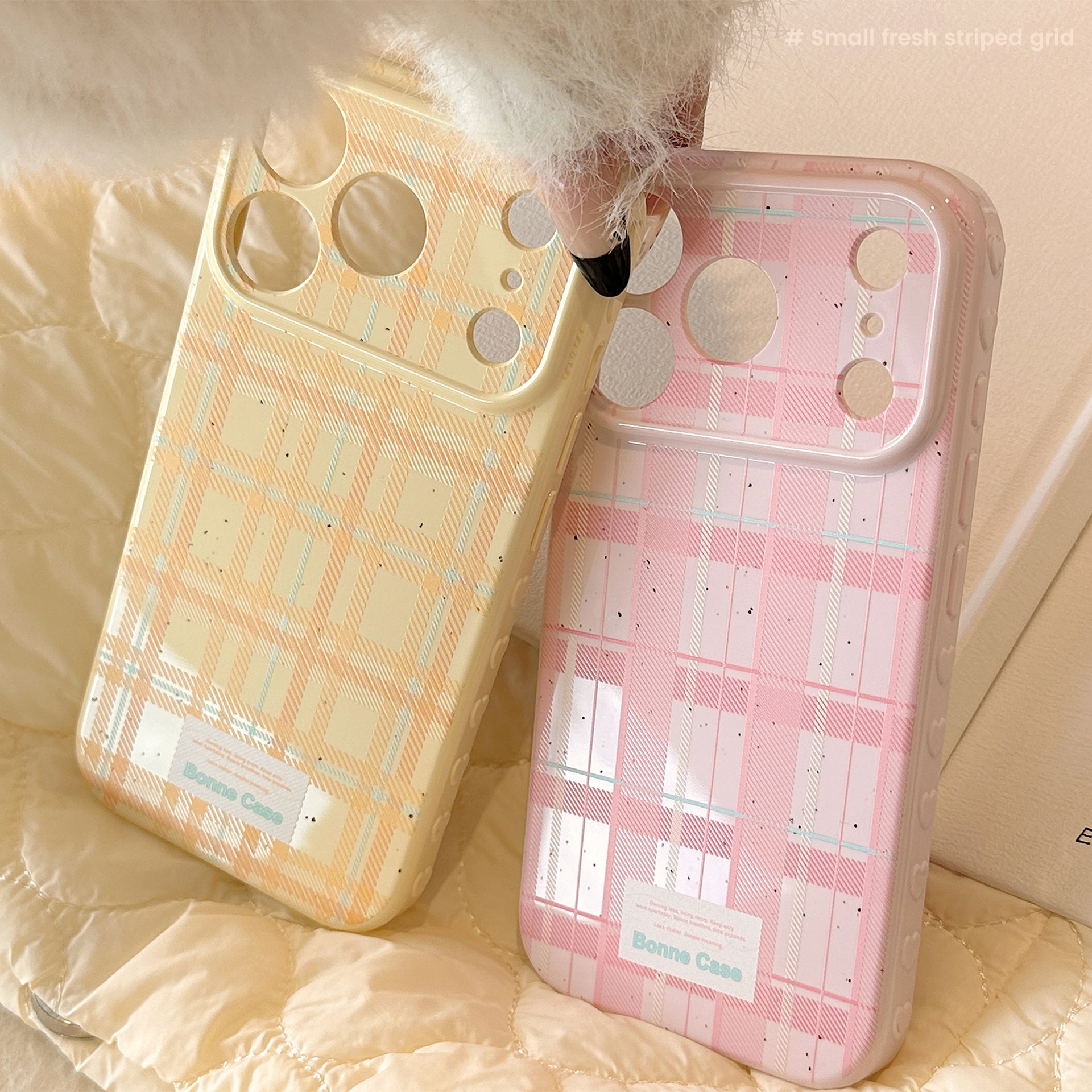 Korean Splashed ink Grid Patte – Phone Cases That Cover The Camera Bewertung und Preis