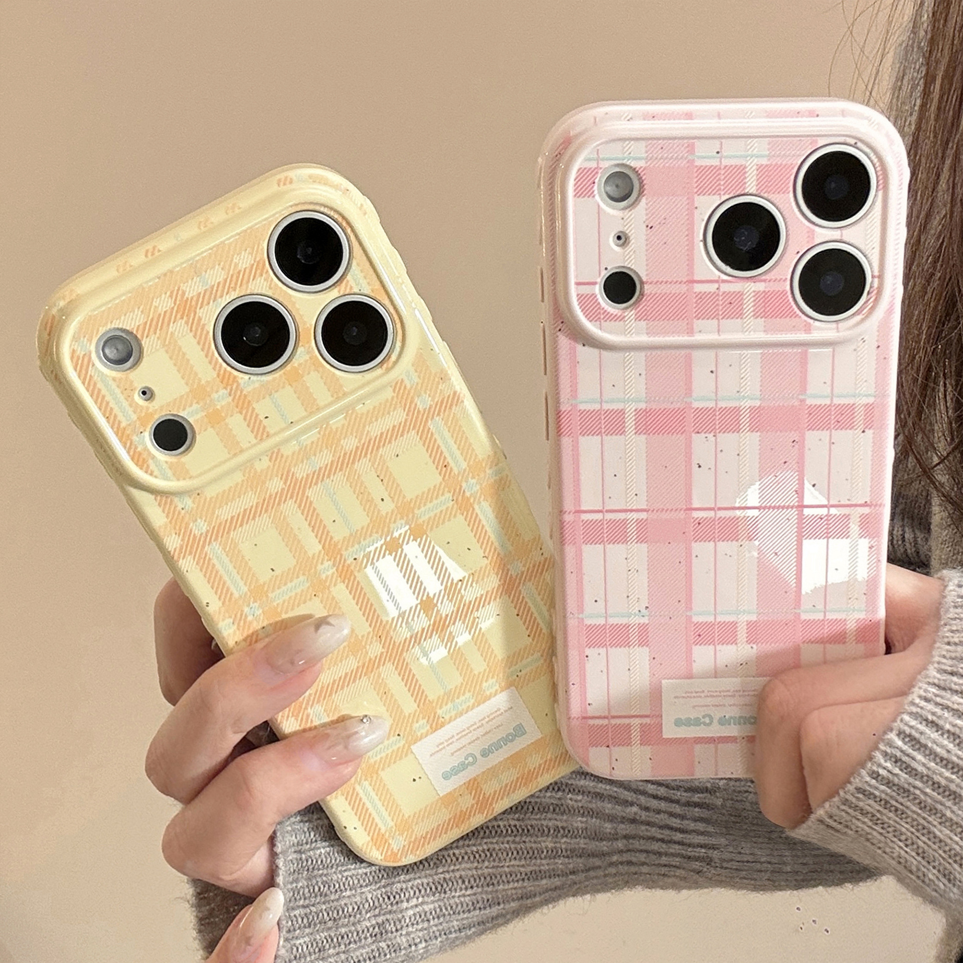 Korean Splashed ink Grid Patte – Phone Cases That Cover The Camera Bewertung und Preis