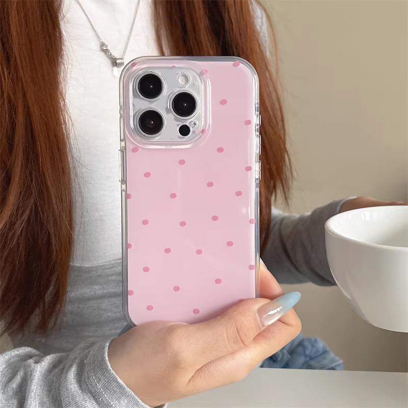 Korean Ins Girl Simple Blue Pi – Phone Cases Polka Dot Bewertung und Preis