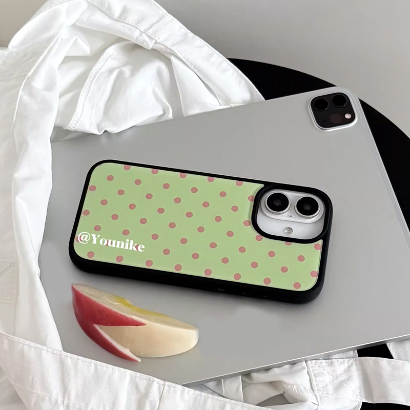 Ins Korean Retro Cartoon Green – Phone Cases Polka Dot Bewertung und Preis