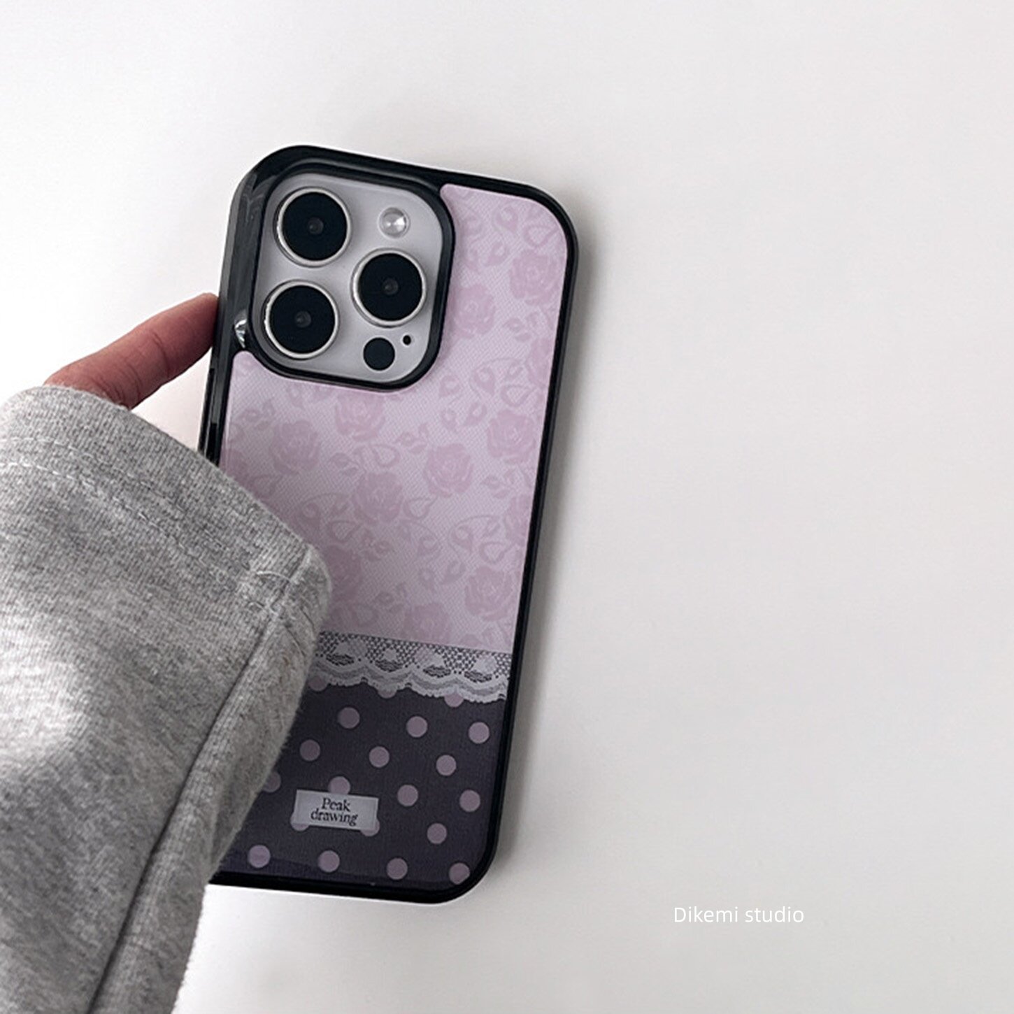 Korean Ins Pink Rose Lace Polk – Phone Cases Polka Dot Bewertung und Preis