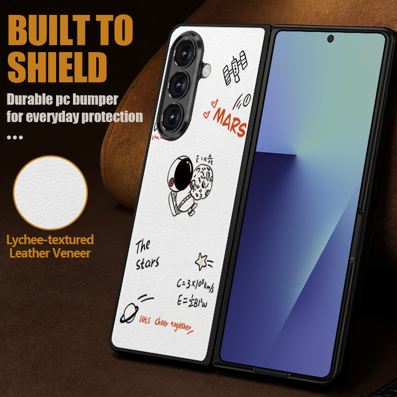 Cartoon Astronaut Printed PU L – Phone Cases Z Fold 5 Bewertung und Preis