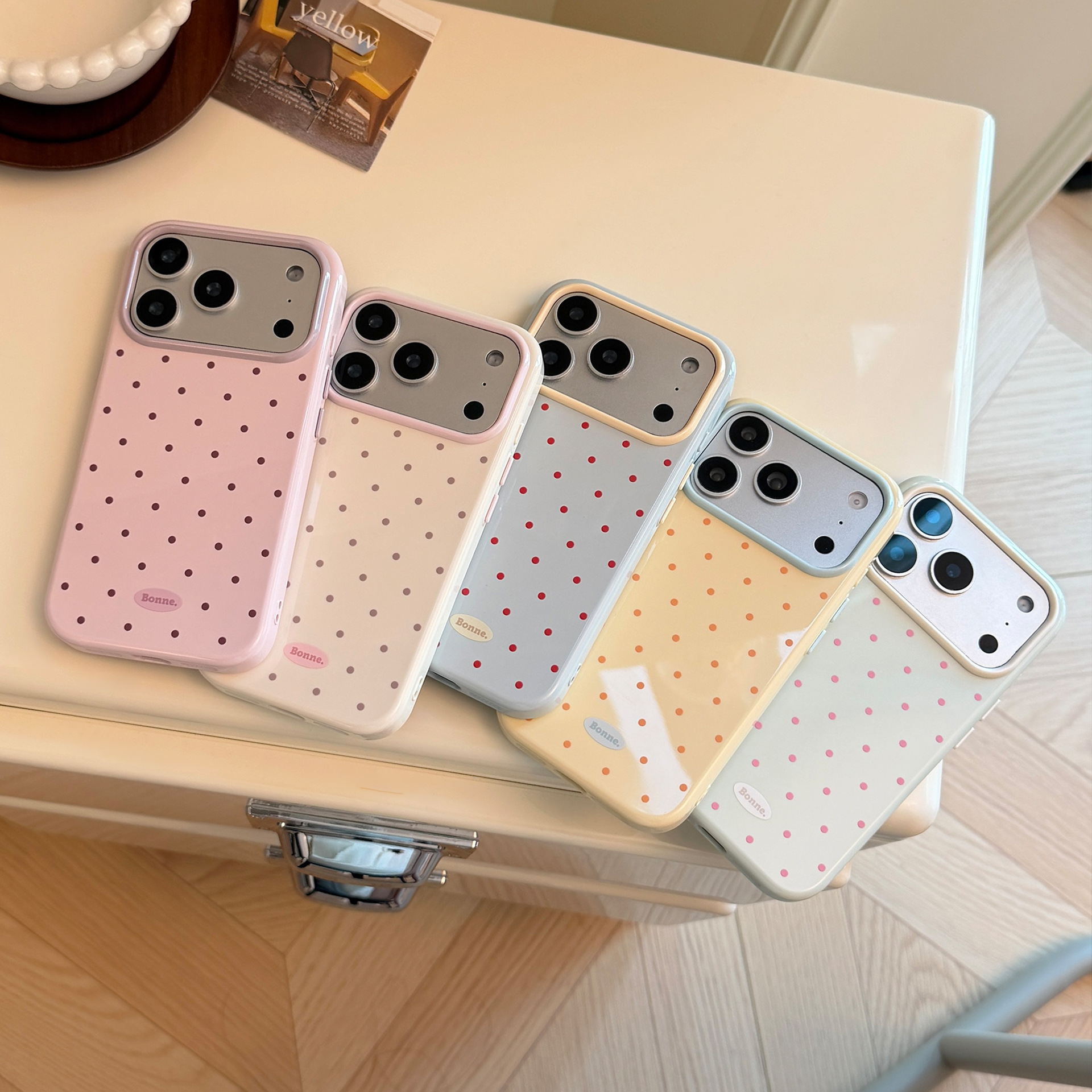 Korean Macaron Color Blocking  – Phone Cases Polka Dot Bewertung und Preis