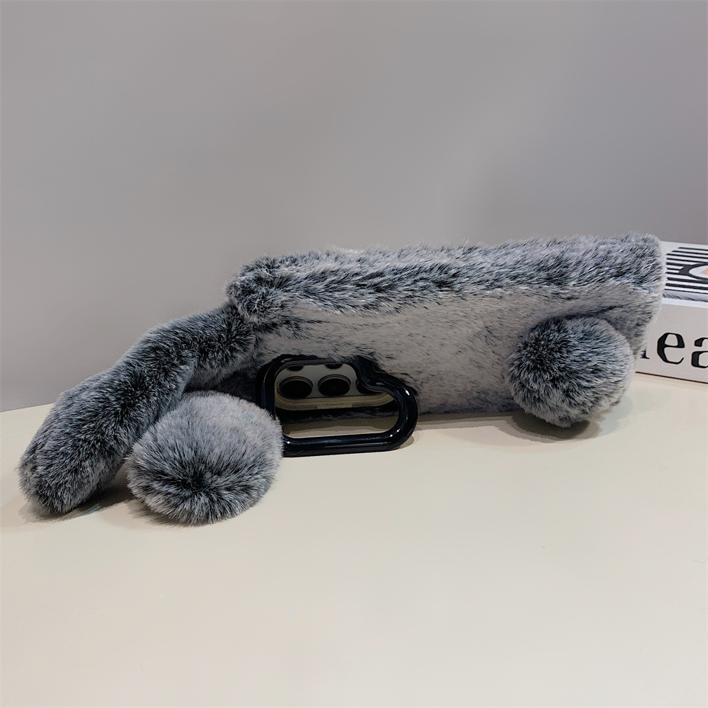 Cute Rabbit Ears Fluffy Stand  – Phone Cases That Cover The Camera Bewertung und Preis