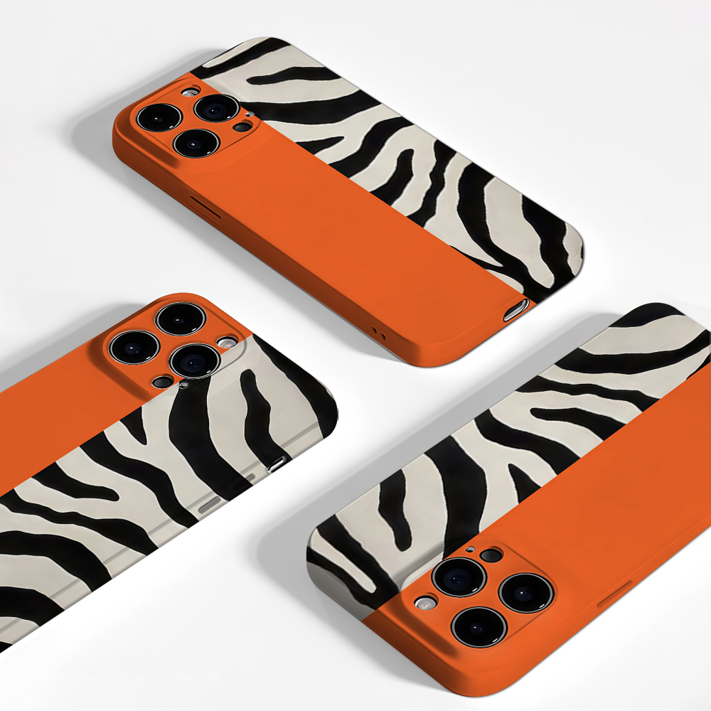 Orange Black Zebra Color Block – Phone Cases Zebra Bewertung und Preis