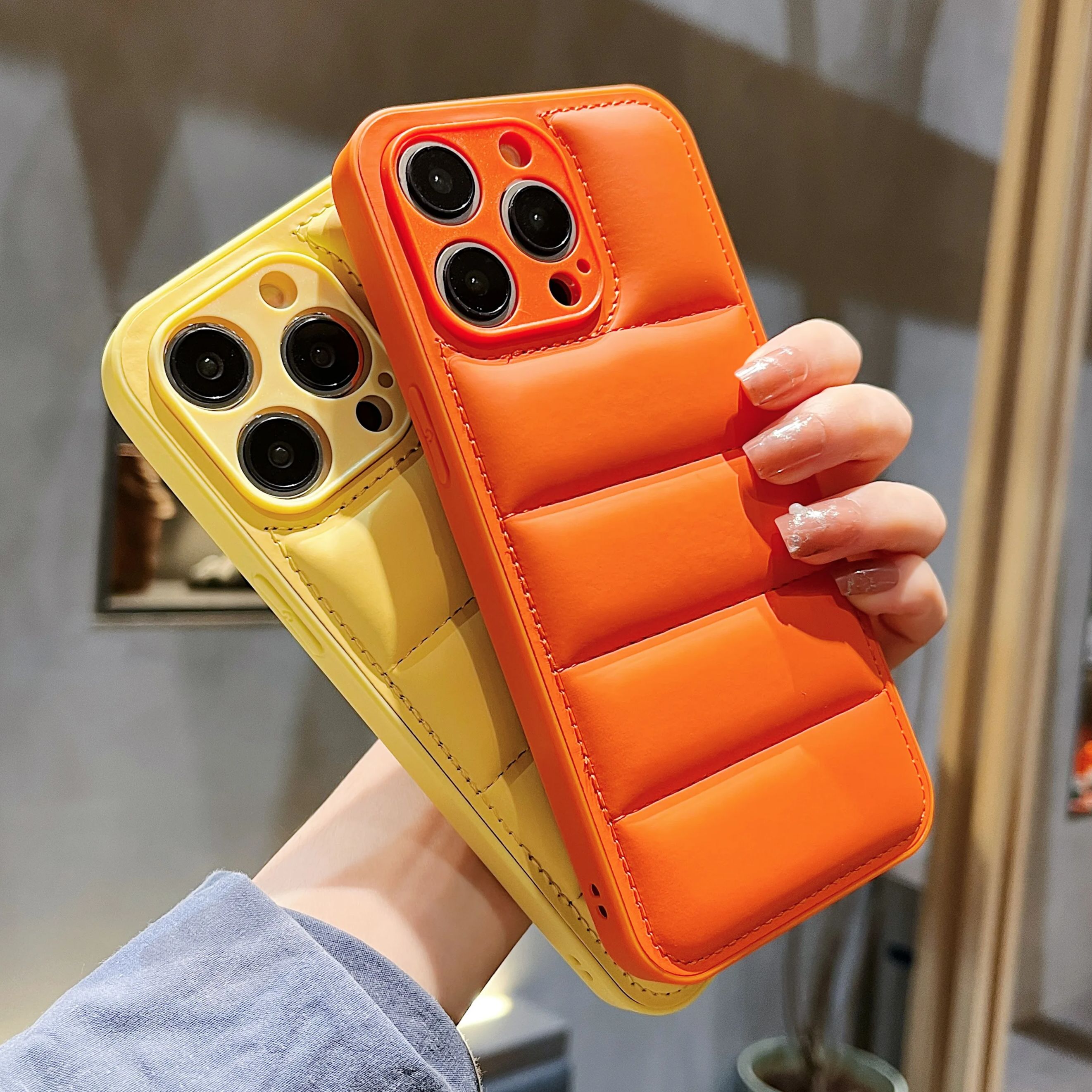 Solid Color Down Jacket Patter – Phone Cases That Cover The Camera Bewertung und Preis
