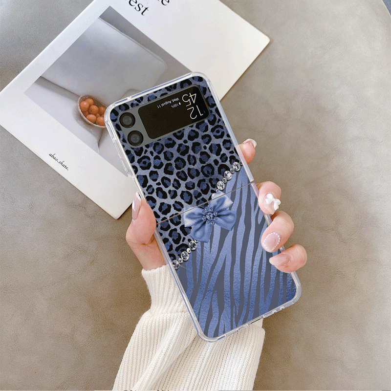Creative Pink Blue Bow Leopard – Phone Cases Z Fold 5 Bewertung und Preis