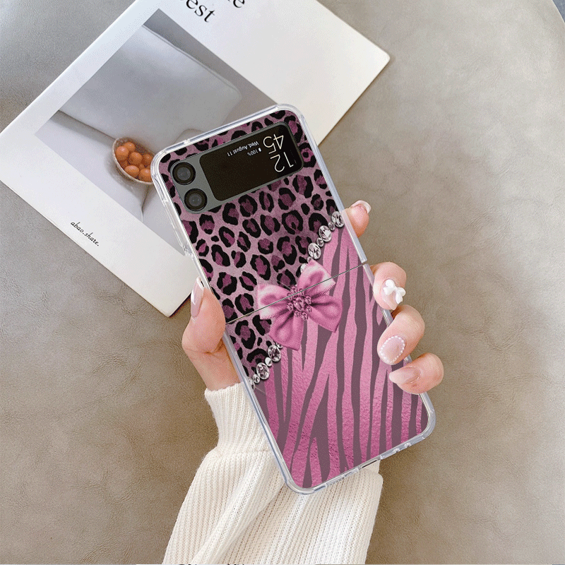 Creative Pink Blue Bow Leopard – Phone Cases Z Fold 5 Bewertung und Preis